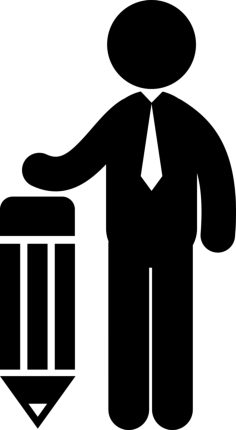 Man Standing With A Pencil Outline Drawing Svg Vector, Free Vectors File